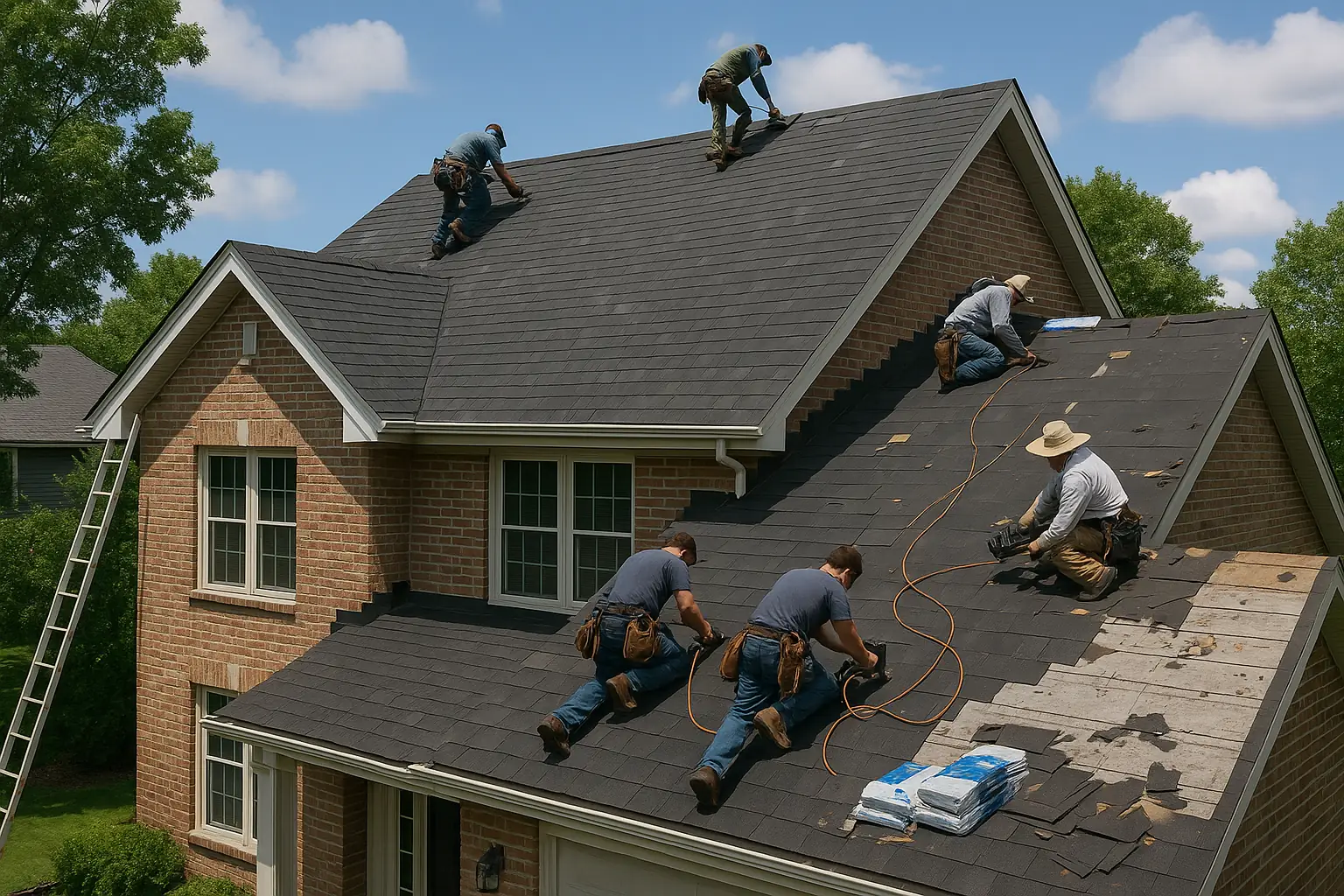 Complete residential roof replacement